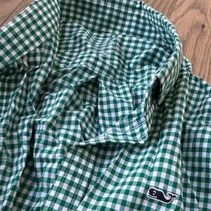 VINEYARD VINES Green Checkered BOYS Shirt